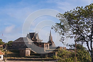 An old temple at Bokor Mountain, Kampot Cambodia