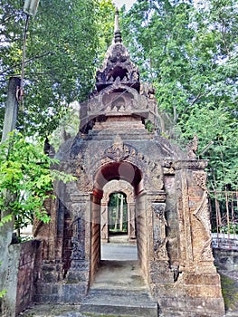 old temple door