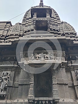 Old temple in Maharashtra in fort photo