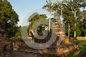 Old Temple, Old Pagoda buddha in Thai temple Wat Thai Phichit