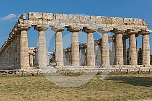 The old temple of Paestum.