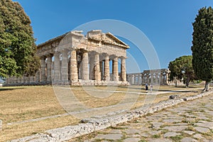 The old temple of Paestum. photo