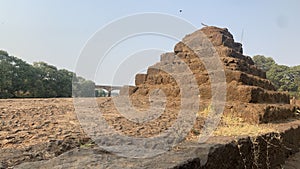 Old temple at Panchaganga River, Panchaganga ghat Kolhapur, Maharashtra, India.