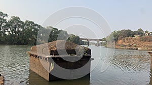 Old temple at Panchaganga River, Panchaganga ghat Kolhapur, Maharashtra, India.