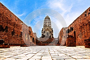 Old Temple Wat of Ayutthaya Province in Ayutthaya Historical Park, Thailand