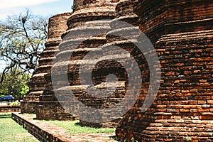 Old Temple Wat Mahathat of Ayutthaya Historical Park, Thailand