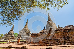 Old temple, Wat Phra Si Sanphet In Ayutthaya Province, Thailand, photo