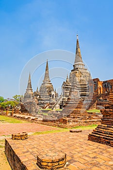 Old temple, Wat Phra Si Sanphet In Ayutthaya Province, Thailand, photo