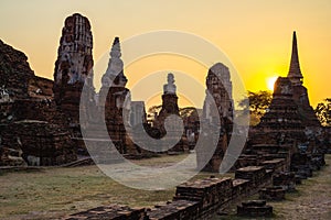 Old temples in Ayutthaya, Thailand