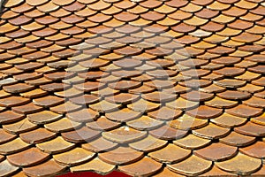 old terracotta roof tile texture background