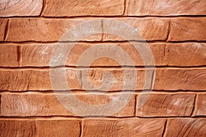 An old terracotta stone wall background texture in brown tones