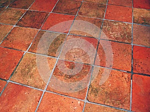 Old Terracotta Tiled Floor