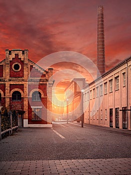 Old Textile Factory during Sundown