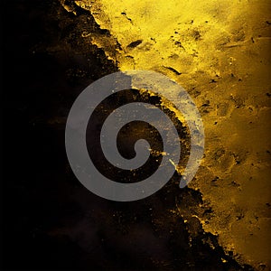 Old texture black yellow background - AI generated image