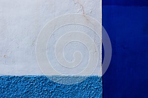 Old texture blue cracked wall background