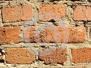 Old textured brick wall.