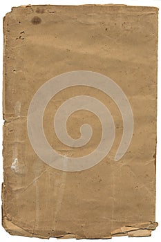Old textured paper with tattered edge photo