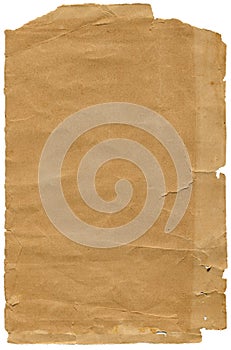 Old textured paper with tattered edge photo