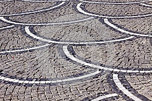 Old Textured Paved Road