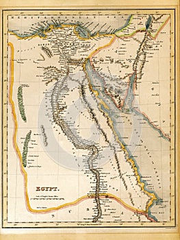 19th Century Egypt Map photo