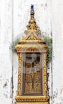 Old Thai Traditional Window in Temple