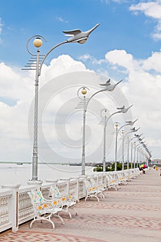 old Thailand Gray streetlamp