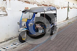 The old thailand tuktuk tricycle