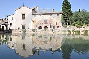 Old thermal baths in Bagno Vignoni Tuscany