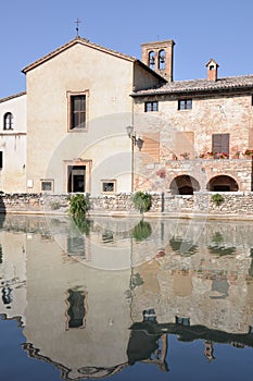 Old thermal baths in Bagno Vignoni Tuscany