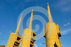 Former thermal power station of Besos river, in Barcelona photo