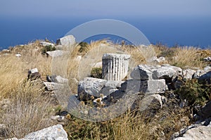 Old Thira remnant, Greece photo