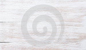 Old threadbare white painted wooden texture, wallpaper or background