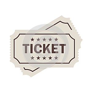 Old ticket vector pictogram