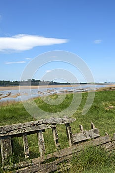 Old tidal river bank erosion protection scheme at Purton, Gloucestershire, UK