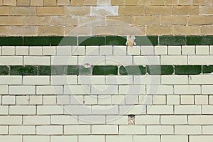 Old Tiled Brick Wall Background