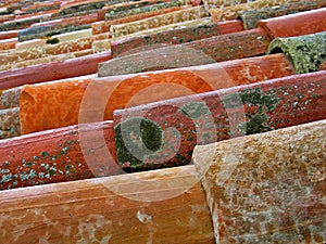 Old tiled roof photo