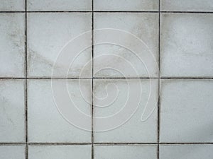 Old tiled white wall texture