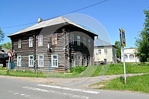 Old timbered house. Poshekhonje, Yaroslavl region