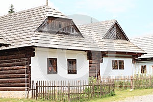 Old timbered houses in open-air museum