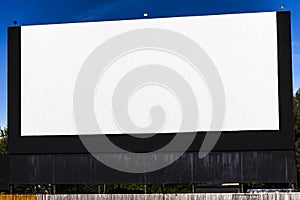 Old Time Drive-In Movie Theater with blank white screen for copy space or advertising II