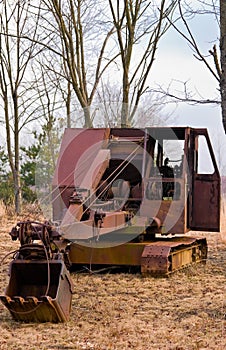 Old Time Heavy Equipment Mining Shovel