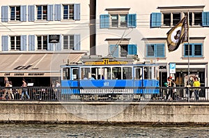 Old time tram in Zurich, Switzerland