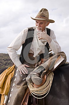 Viejo interruptor de tiempo occidental vaquero 