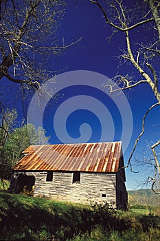 Old tin roofed barn