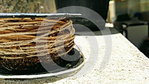 Old tool above the wall