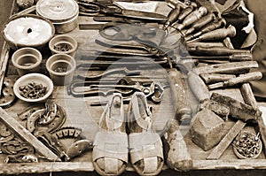 Old tools shoemaker
