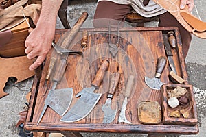 Old tools of the shoemaker