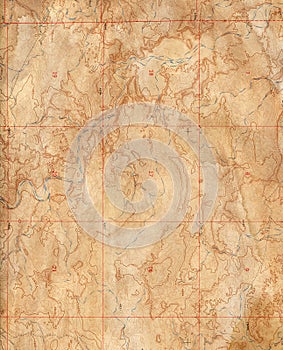 Old Topographical Map (Expedition background ) photo