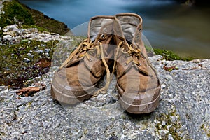 Old tourists boots