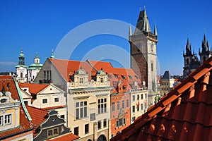 Old Towen Hall, The Astronomical Clock on Old Towen Square, Prague, Czech Republic